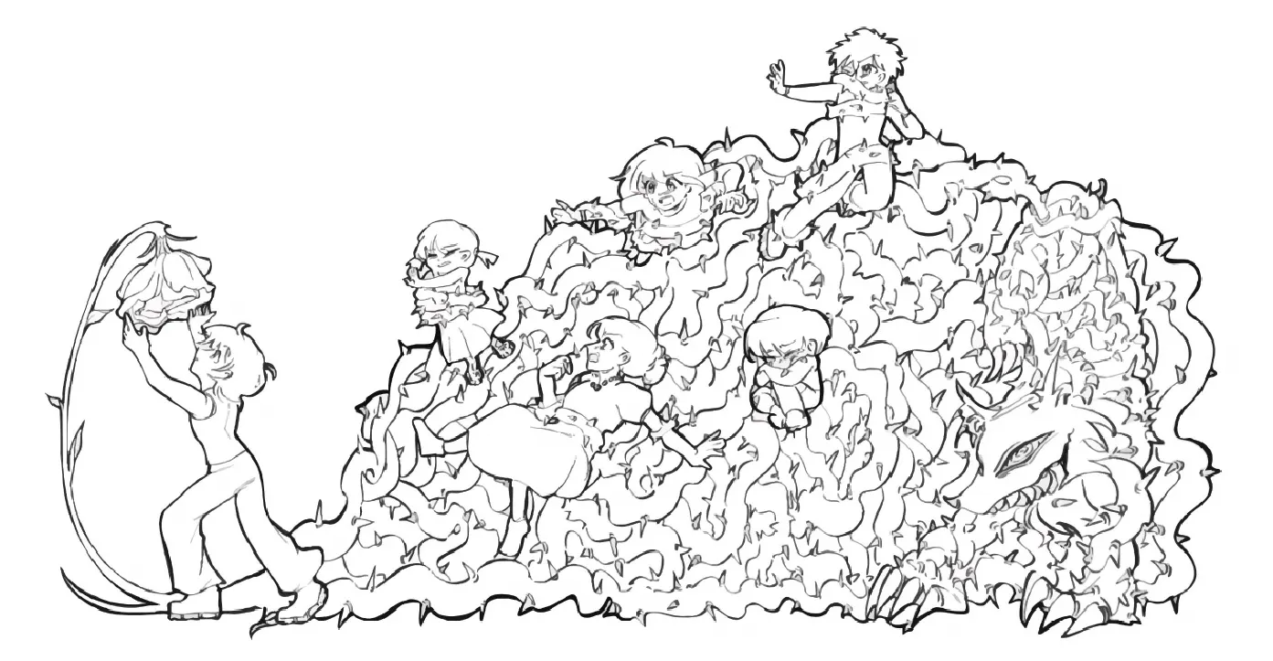 Entangled colouring sheet